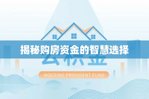 黄梅揭秘购房资金的智慧选择