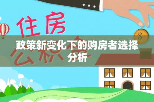 黄梅政策新变化下的购房者选择分析
